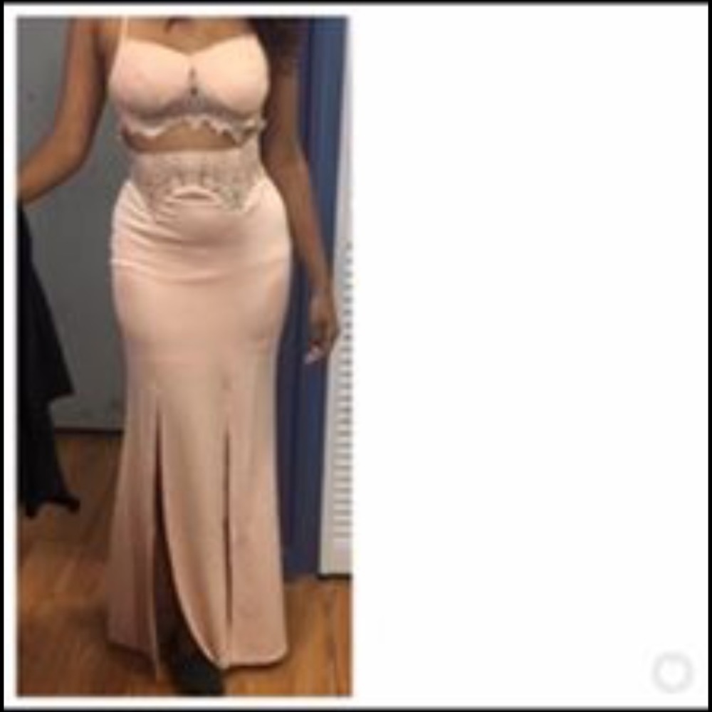 Blush Lace cut out sexy dress